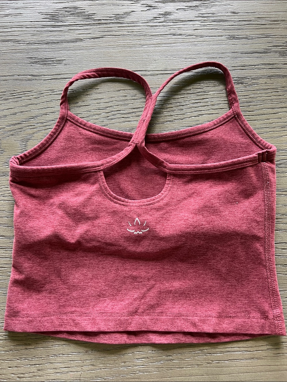 Beyond Yoga Maroon Spacedye Slim Racerback Cropped Tank